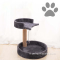 Torretta per gatti con piattaforma relax piccola albero nera